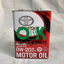 Load image into Gallery viewer, TOYOTA 0W20 oil engine 0W-20 motor oil  SN GF-5